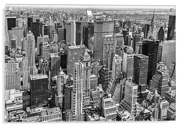  Manhattan Skyscrapers New York Acrylic by Philip Pound