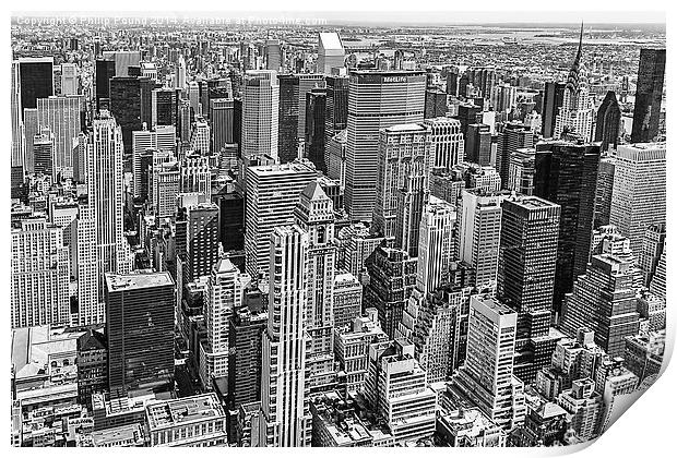  Manhattan Skyscrapers New York Print by Philip Pound