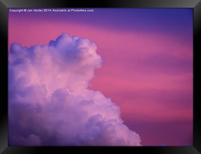  Cumulus Clouds Framed Print by Jan Venter