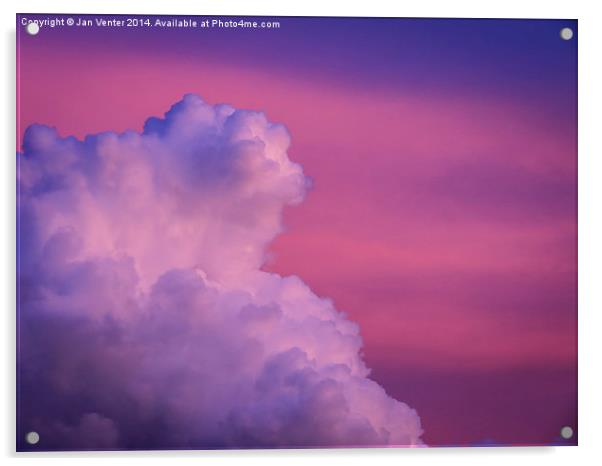 Cumulus Clouds Acrylic by Jan Venter