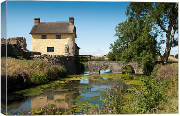  Stogursey Castle in Summer Canvas Print by Bob Small
