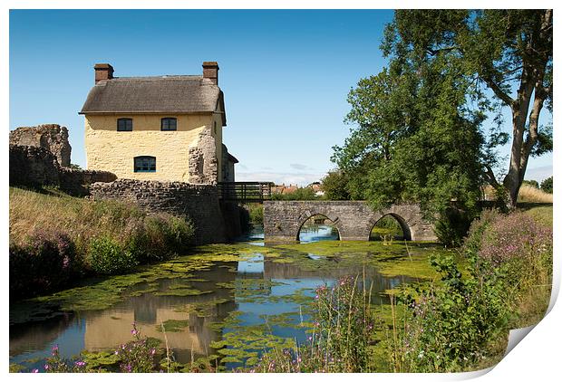  Stogursey Castle in Summer Print by Bob Small