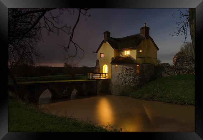  Stogursey Castle at Night Framed Print by Bob Small