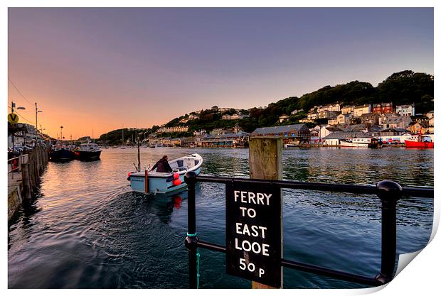  Ferry at Twilight Print by Rosie Spooner
