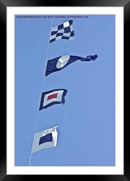 Flags Ahoy Framed Mounted Print by Michelle Orai
