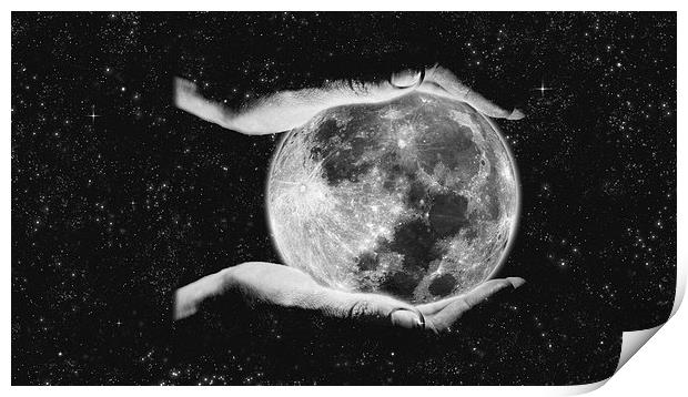The moon Print by pricope bogdan