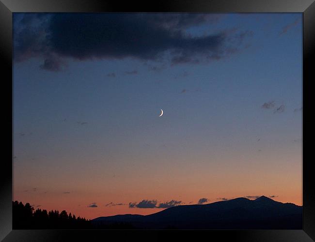 Crescent Moon Framed Print by Fred Kamps