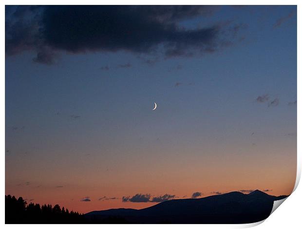 Crescent Moon Print by Fred Kamps