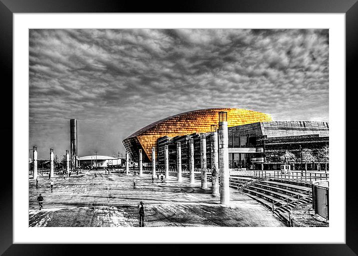 Wales Millennium Centre Pop 1 Framed Mounted Print by Steve Purnell