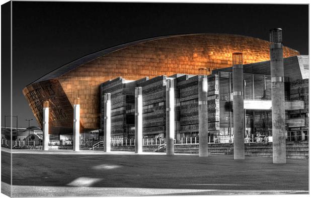 Wales Millennium Centre Pop 2 Canvas Print by Steve Purnell