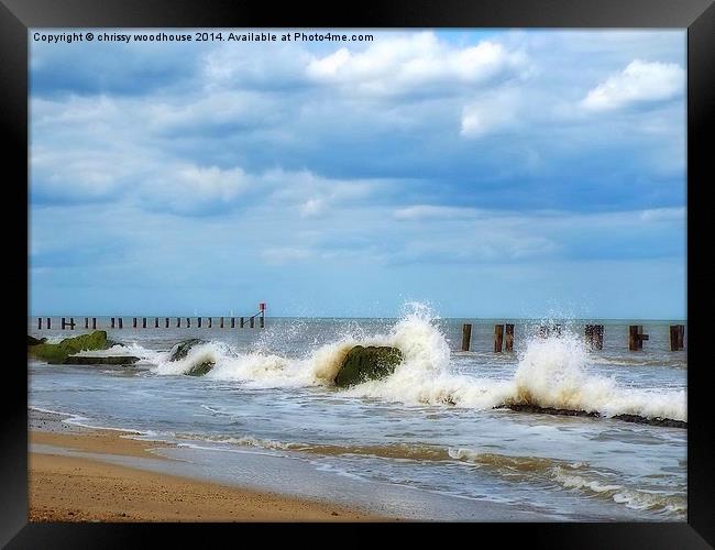 wave watching Framed Print by chrissy woodhouse