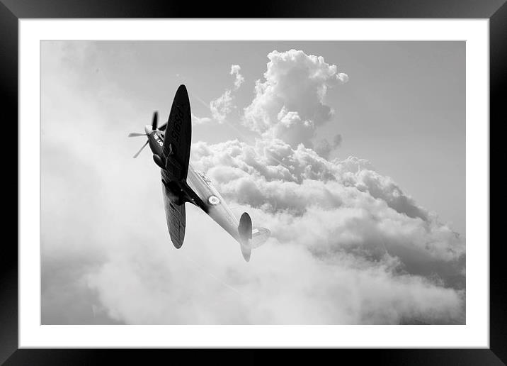 The Last Spitfire Framed Mounted Print by J Biggadike