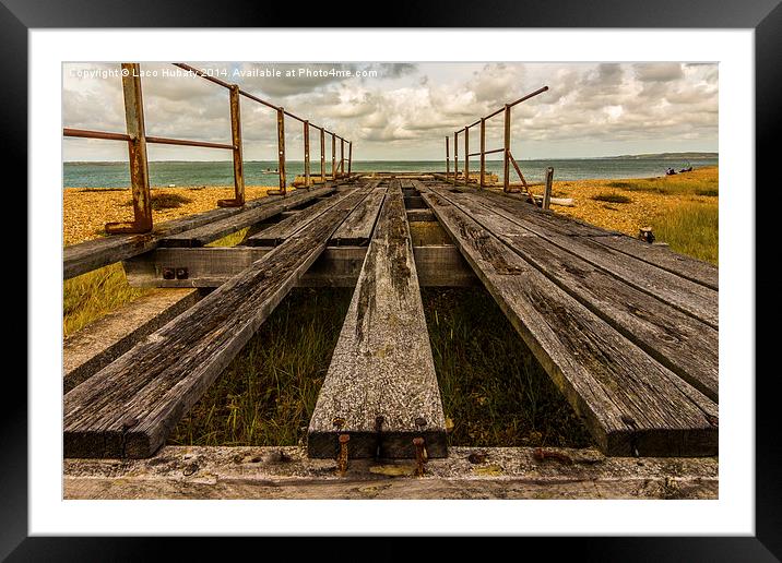 Old wharf Framed Mounted Print by Laco Hubaty