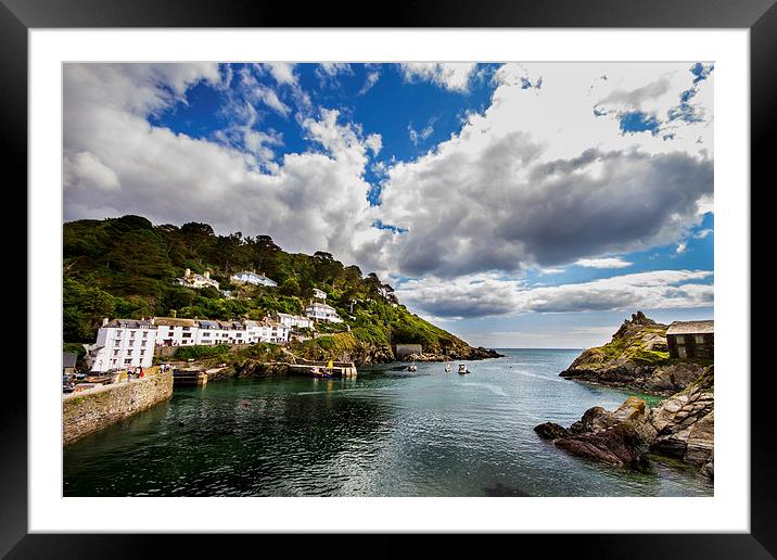  Polperro Harbour Cornwall Framed Mounted Print by Oxon Images
