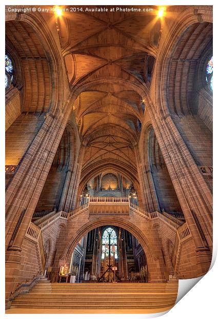  Liverpool Cathedral Print by Gary Kenyon