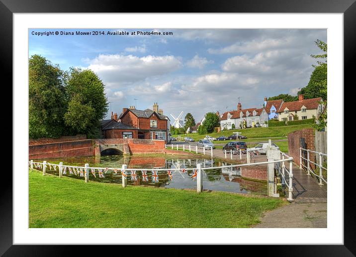  Finchingfield Framed Mounted Print by Diana Mower