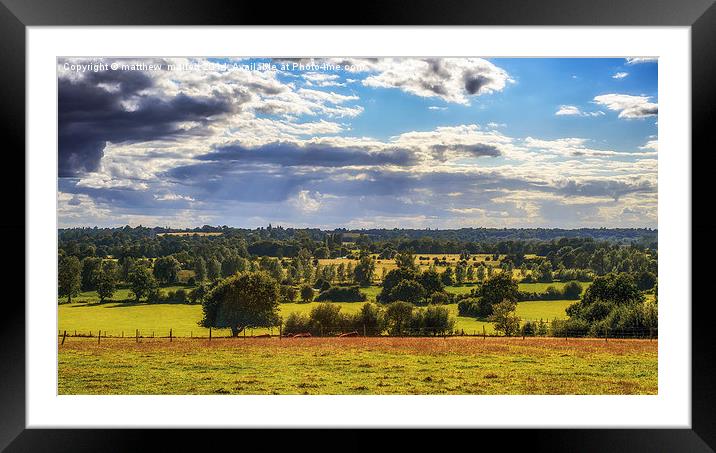  Looking down on Constable Country Framed Mounted Print by matthew  mallett