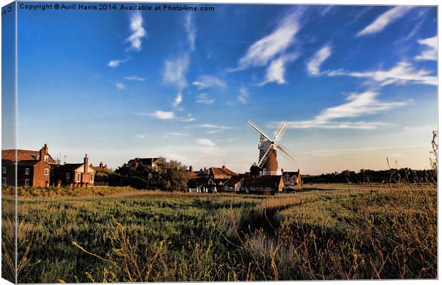  Cley windmill Canvas Print by Avril Harris
