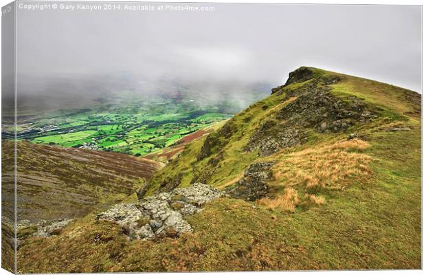  The clouds came in around Blencathra Canvas Print by Gary Kenyon
