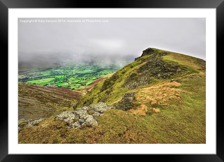  The clouds came in around Blencathra Framed Mounted Print by Gary Kenyon
