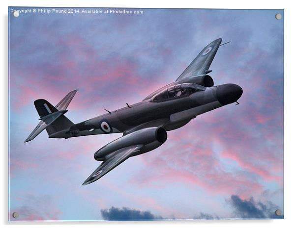  Gloster Meteor Jet in Flight Acrylic by Philip Pound