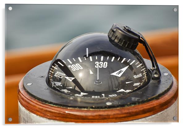 Nautical compass Acrylic by Massimiliano Leban