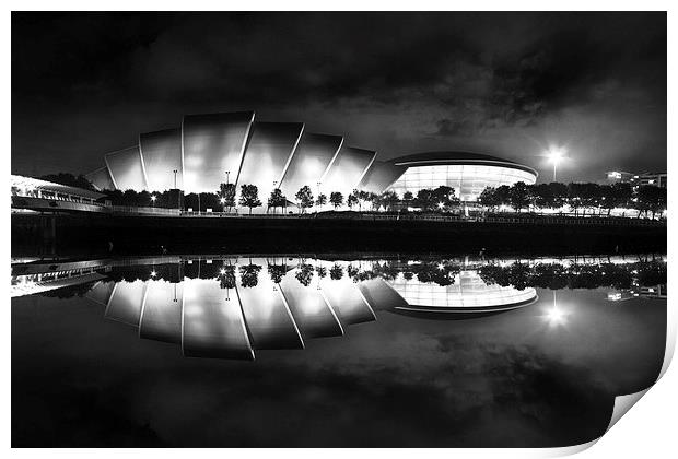 Glasgows Nocturnal Armadillo Print by Les McLuckie