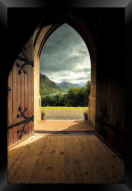  Through the arched door Framed Print by Grant Glendinning