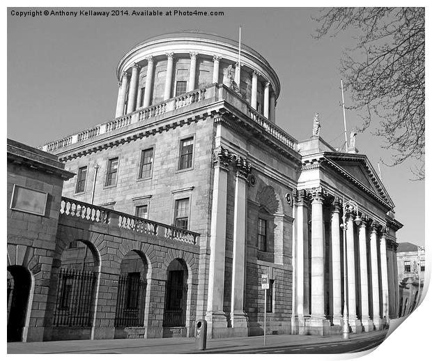 THE FOUR COURTS DUBLIN  Print by Anthony Kellaway