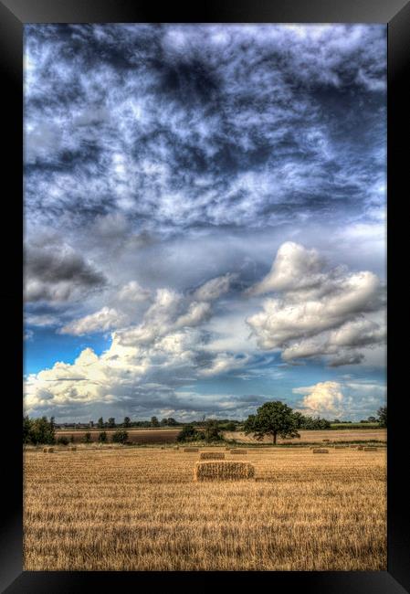 Summer Skies over the farm Framed Print by David Pyatt
