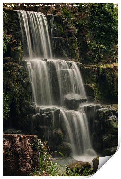  Flowing down the steps. Print by John Morgan