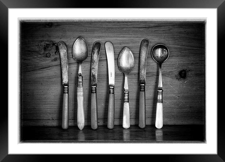  Old Cutlery Framed Mounted Print by David Hare