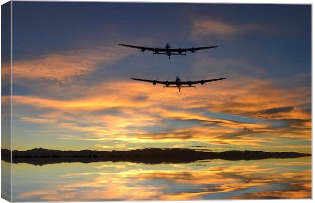 Sunset Lancasters Canvas Print by J Biggadike
