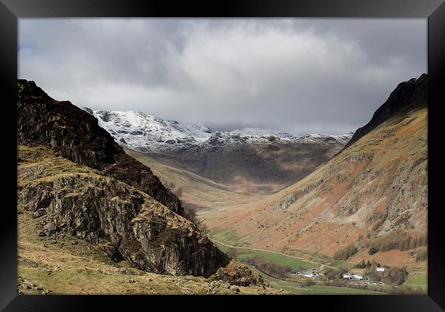  View down the Langdale valley Framed Print by Lee Sutton