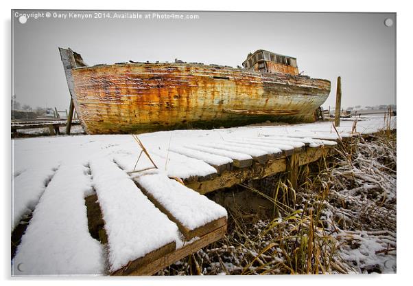  Snowy Good Hope Fishing Boat Acrylic by Gary Kenyon