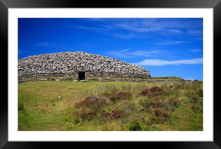 Grey Cairns of Camster in Caithness, Scotland Framed Mounted Print by Linda More