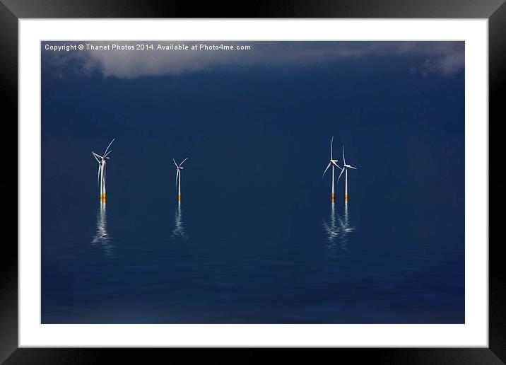  Wind farm tranquility  Framed Mounted Print by Thanet Photos