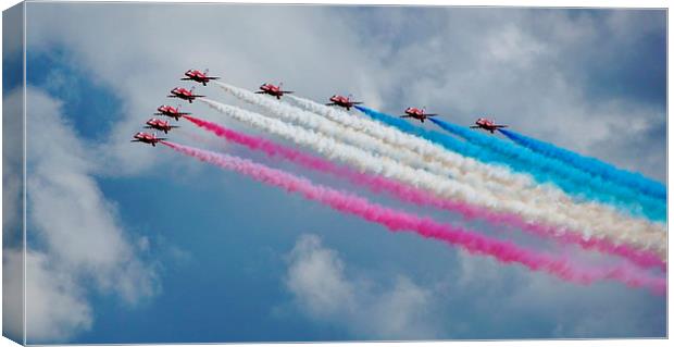  Red Arrows Canvas Print by Tim Clifton