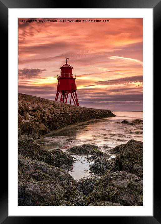  Herd Lighthouse at South Shields Framed Mounted Print by Ray Pritchard