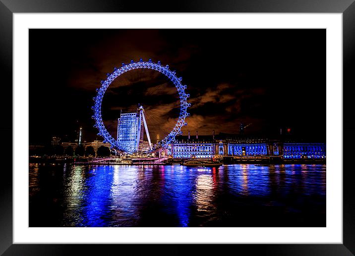  London Eye Framed Mounted Print by Robert Puig