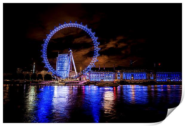  London Eye Print by Robert Puig