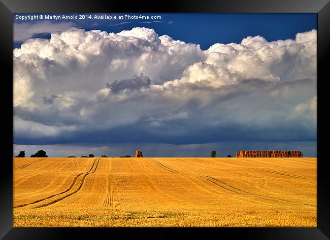 Majestic Harvest Skies Framed Print by Martyn Arnold