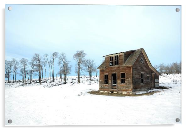  Winter Farmhouse Acrylic by Brian Ewing