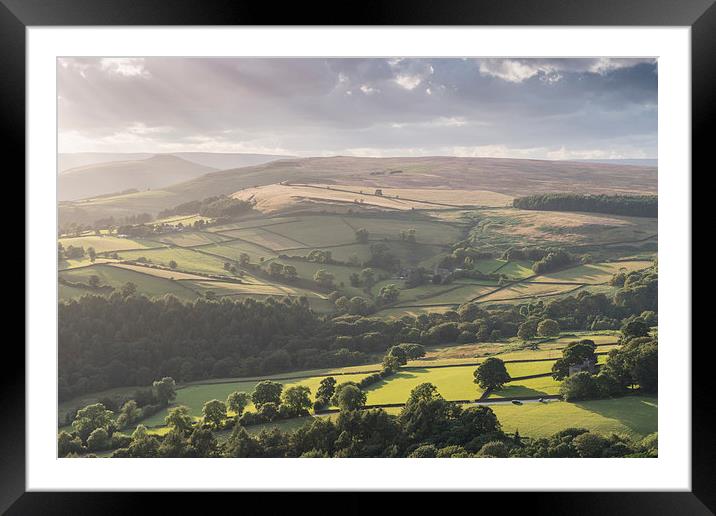  North Lees Hall Overlook - Carhead Rocks Framed Mounted Print by James Grant