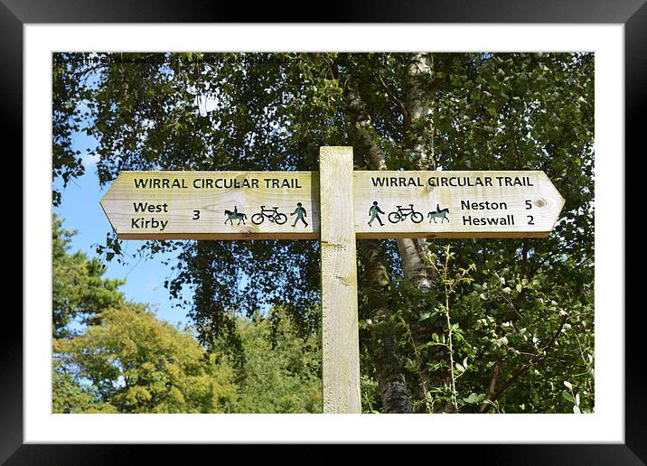  Wirral Country Park, Direction Indicators Framed Mounted Print by Frank Irwin