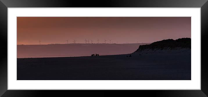  Sunset at Cefn Sidan beach Framed Mounted Print by Leighton Collins