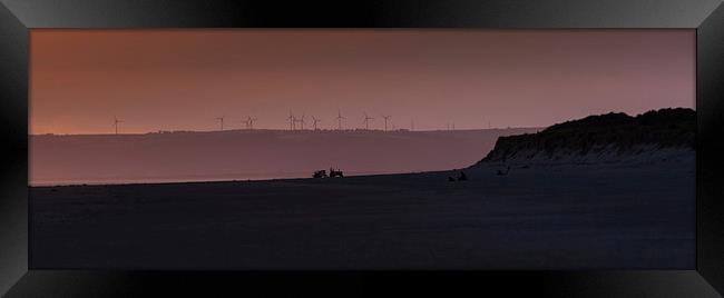  Sunset at Cefn Sidan beach Framed Print by Leighton Collins
