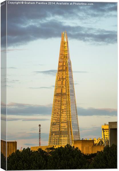  The Shard, London, in Evening Light Canvas Print by Graham Prentice