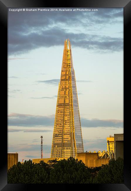  The Shard, London, in Evening Light Framed Print by Graham Prentice