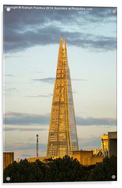  The Shard, London, in Evening Light Acrylic by Graham Prentice